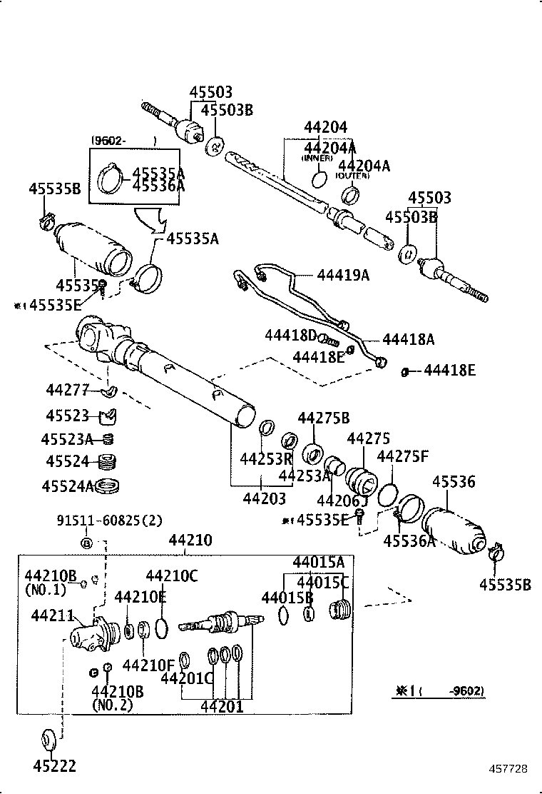 45503-29655 END SUB-ASSY, STEERING RACK product image