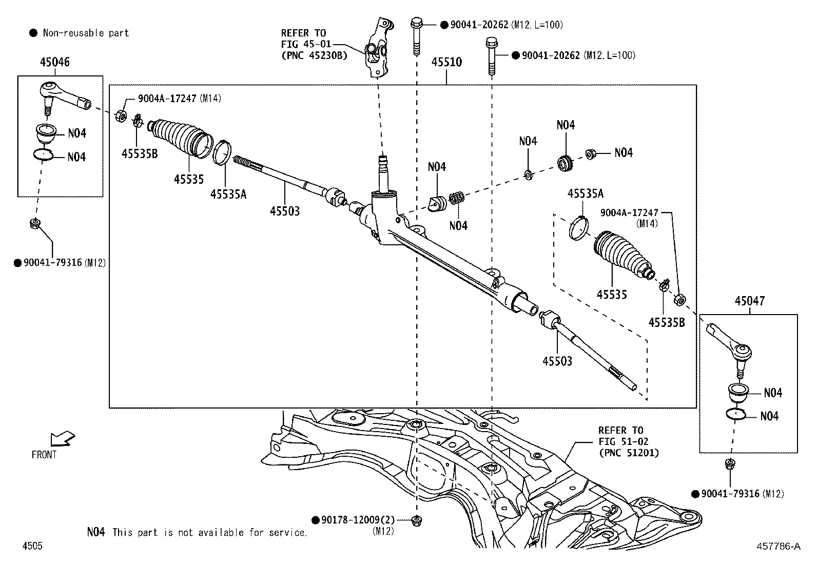 45535-BZ170 BOOT, STEERING RACK, NO.1 product image