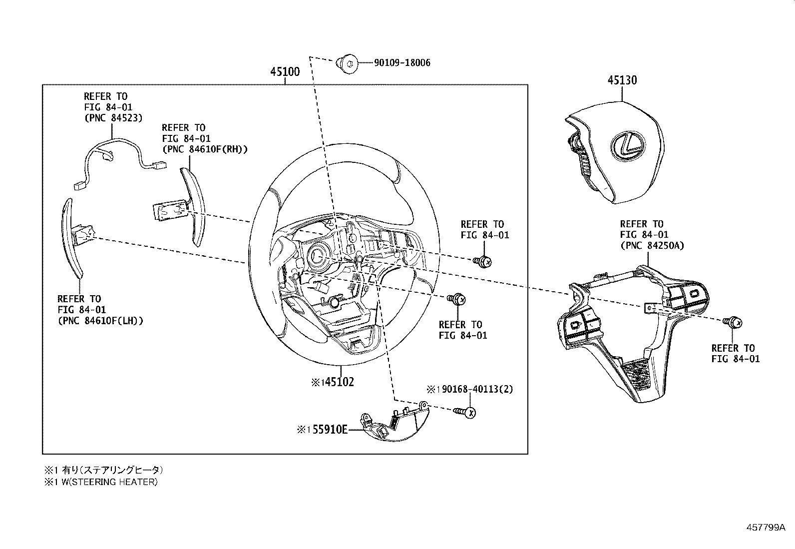 45100-11030-A2 WHEEL ASSY, STEERING product image