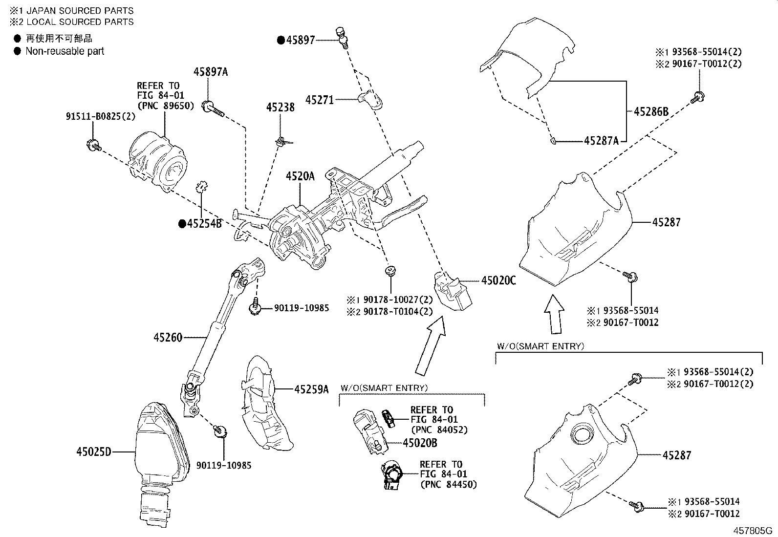 45025-0A030 COVER SUB-ASSY, STEERING COLUMN HOLE, NO.1 product image