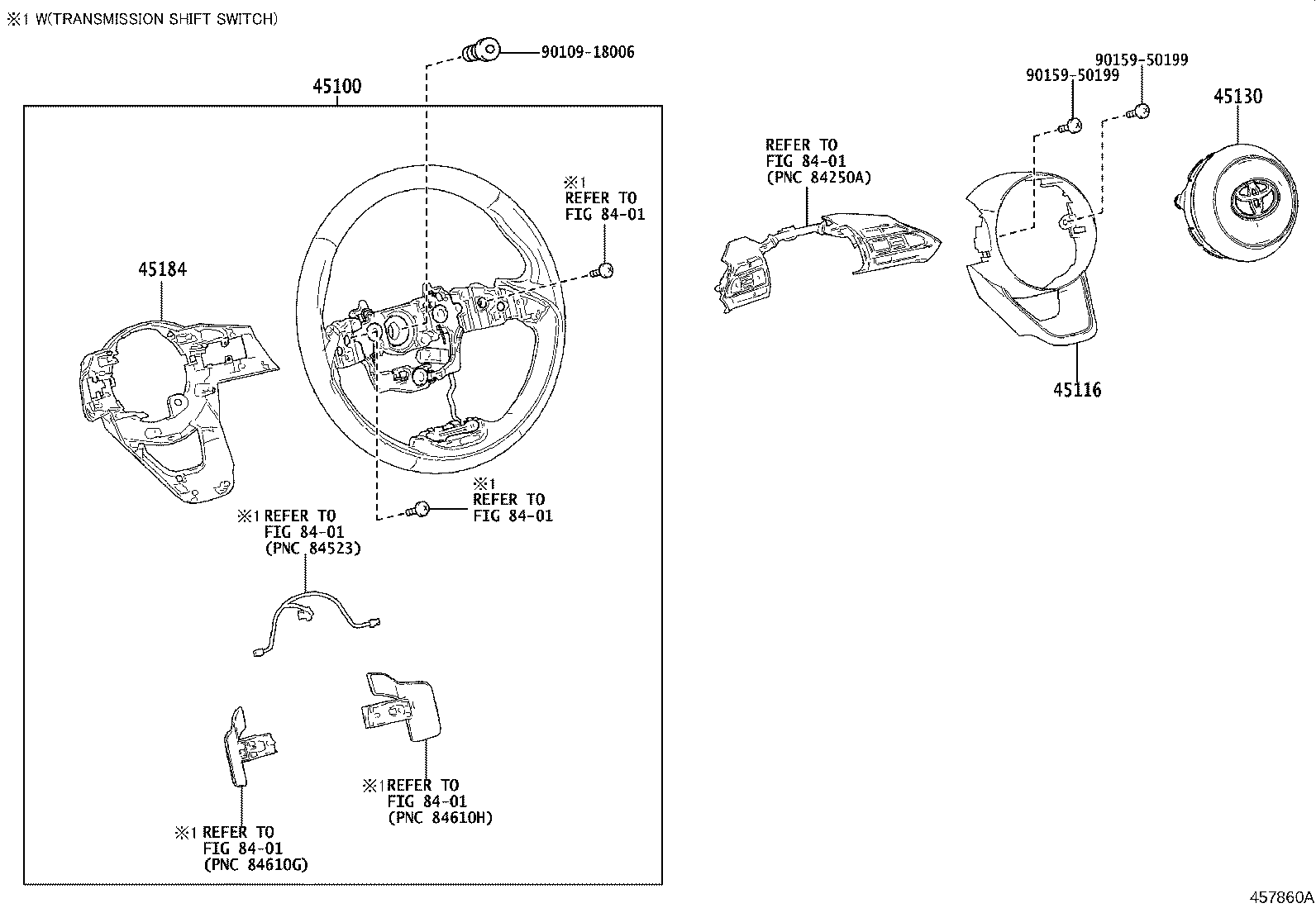 45184-52210-C0 COVER, STEERING WHEEL BOSS, LOWER product image