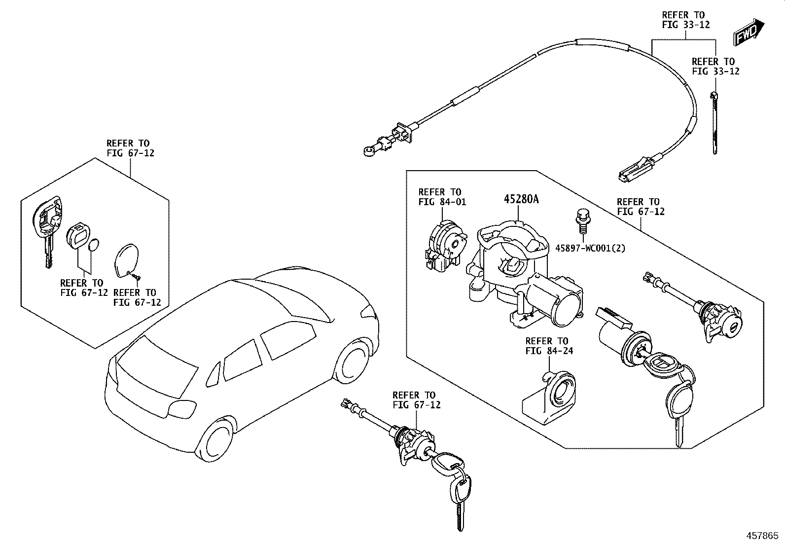 45268-WC002 COVER SUB-ASSY, STEERING COLUMN HOLE, NO.1 product image