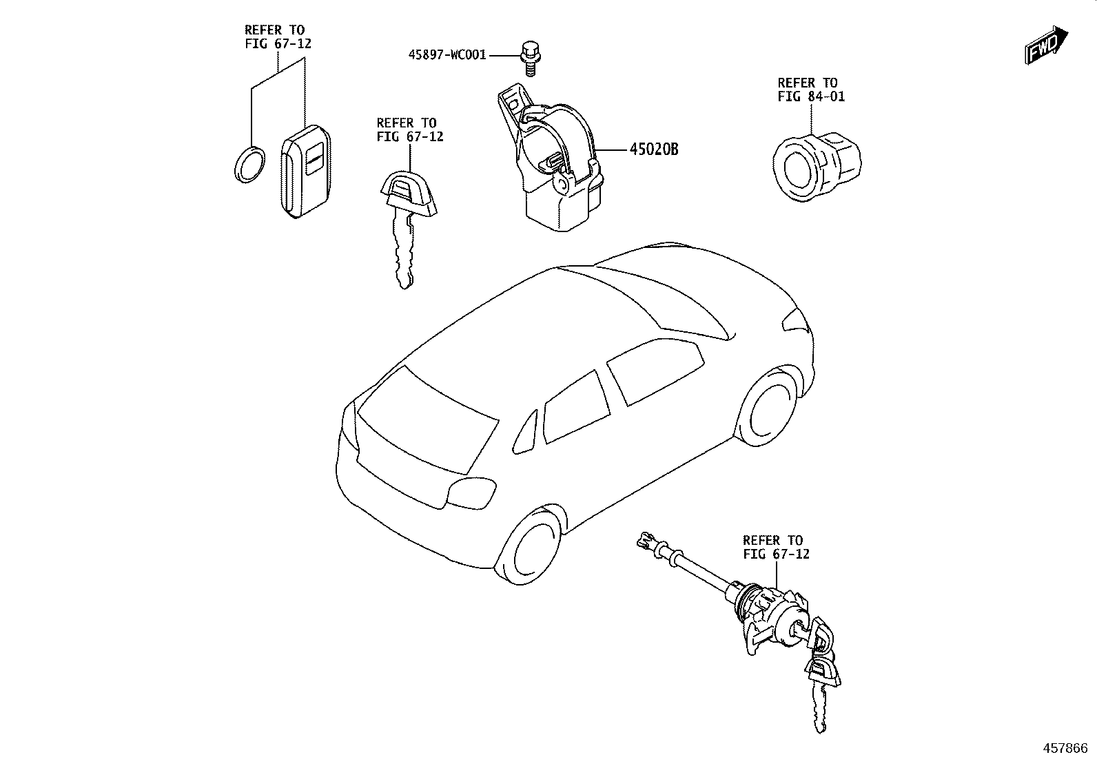 45268-WC002 COVER SUB-ASSY, STEERING COLUMN HOLE, NO.1 product image