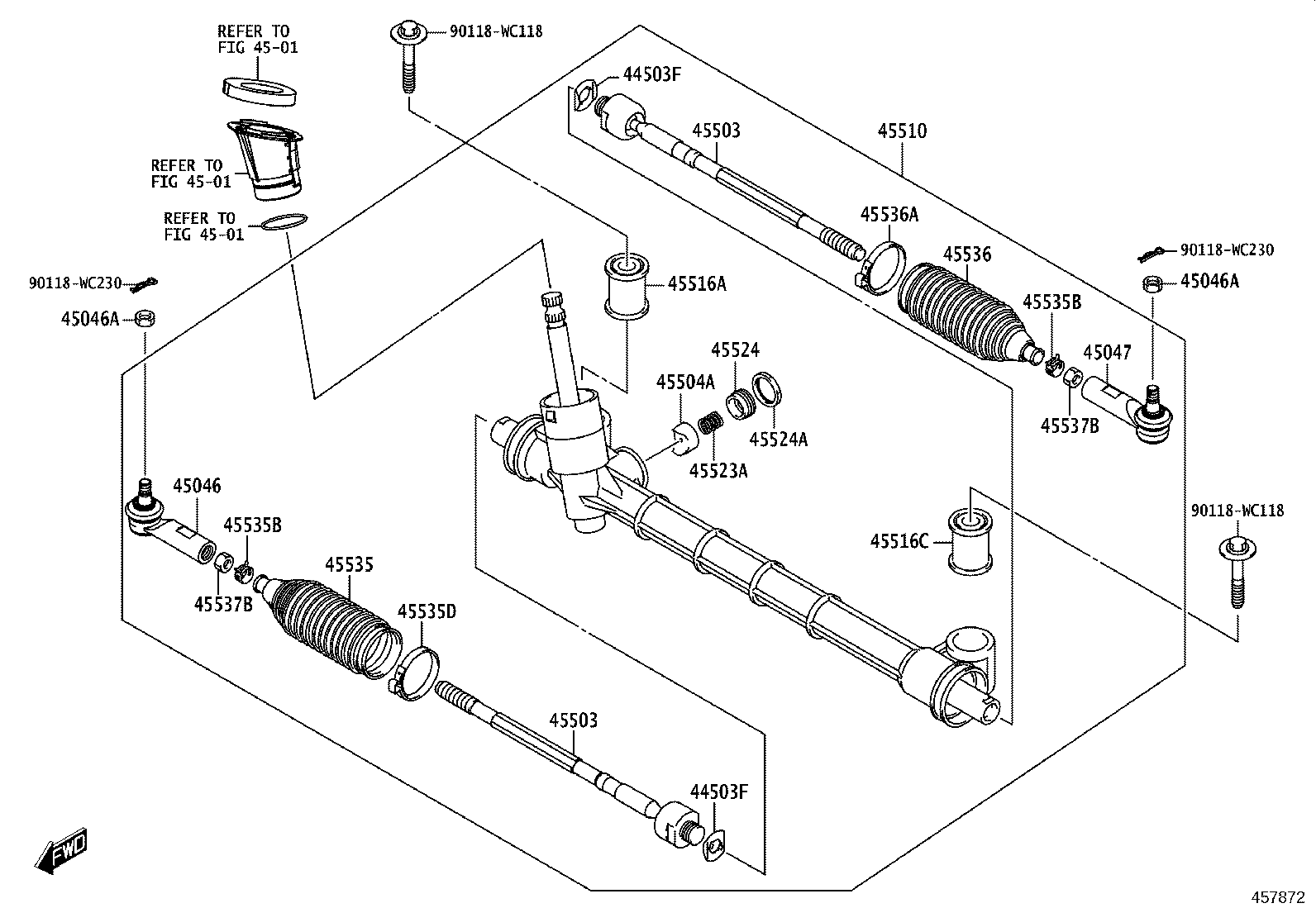 45510-WC009 GEAR ASSY, STEERING product image