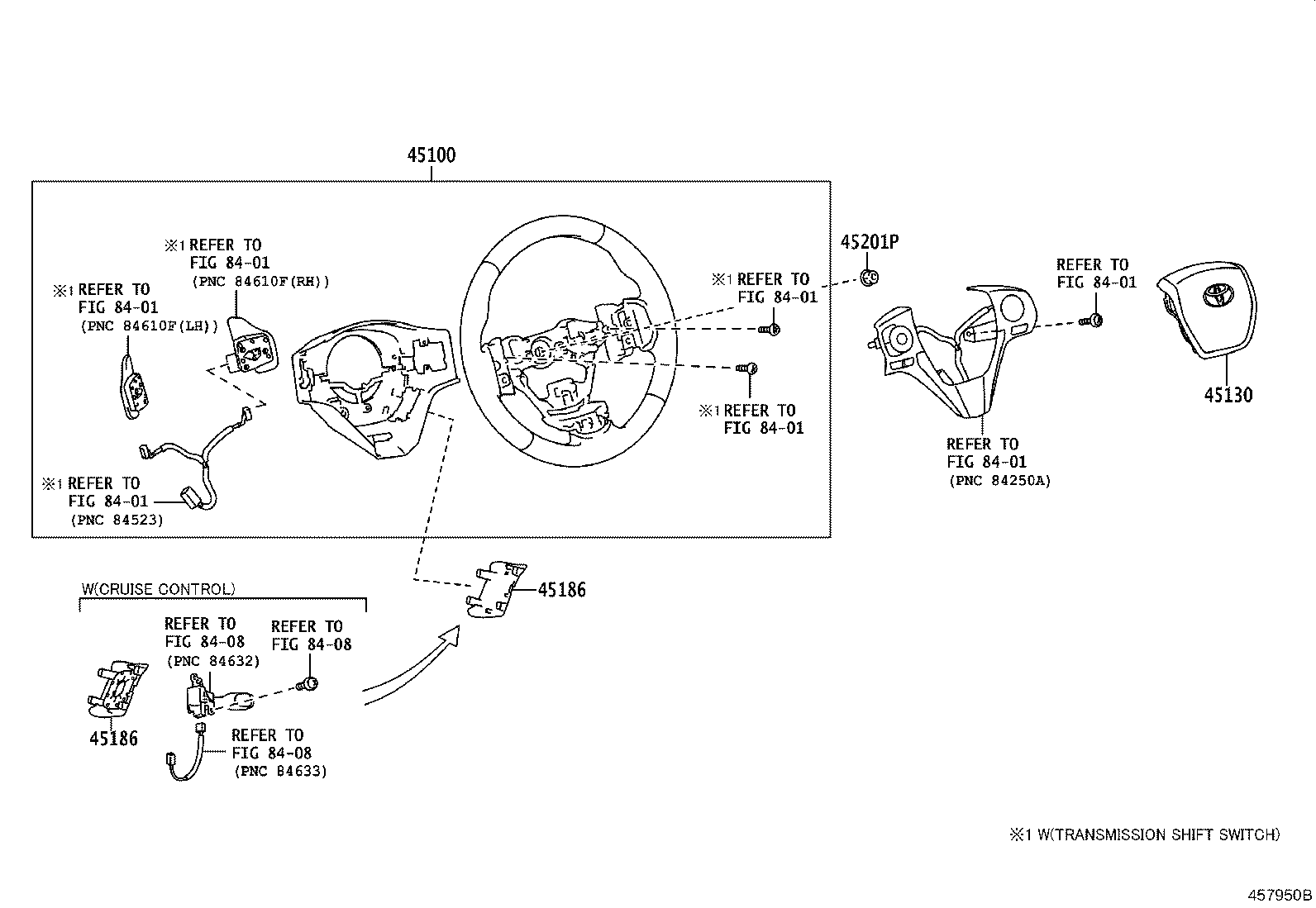 45186-02270 COVER, STEERING WHEEL, LOWER NO.2 product image