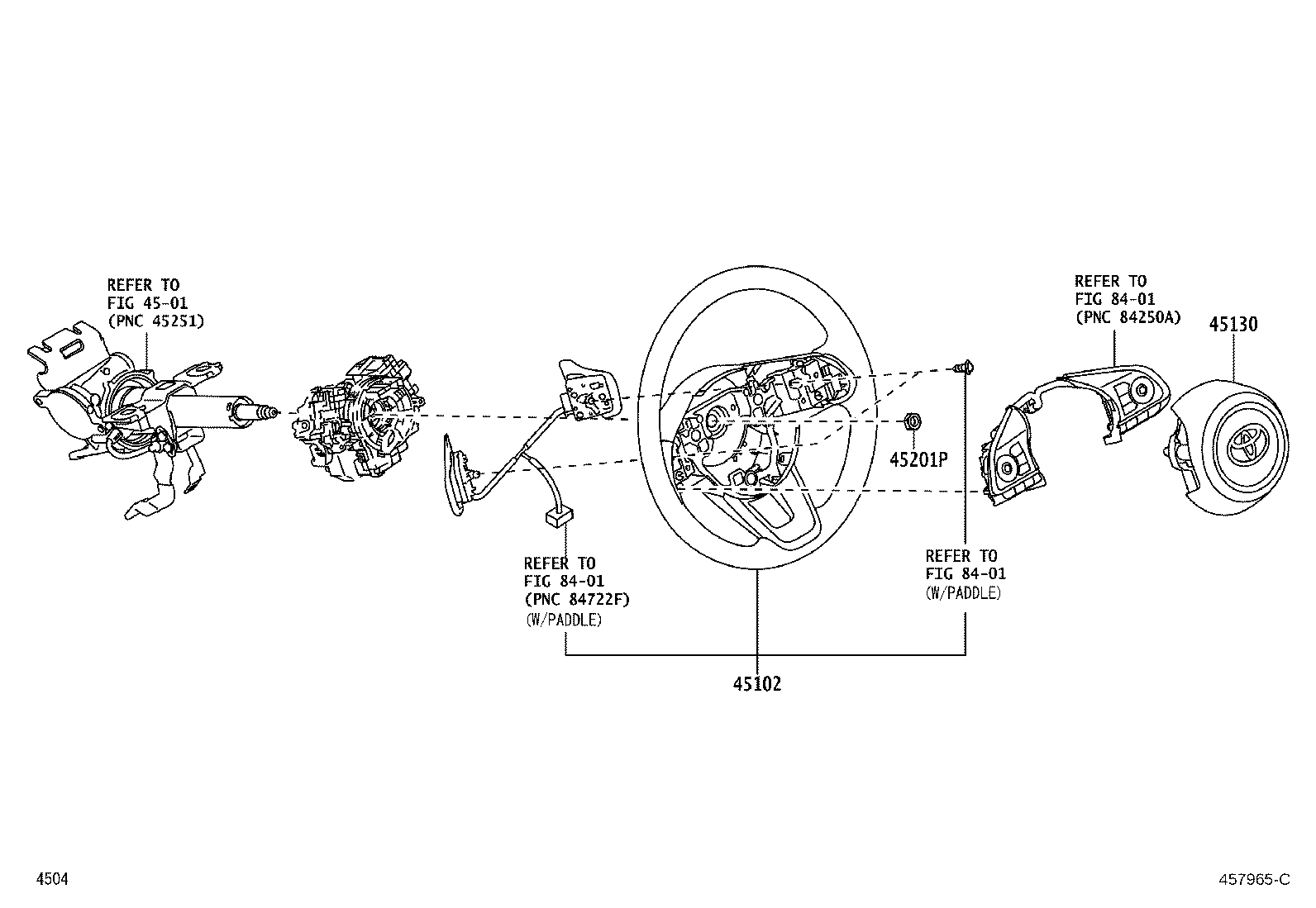 45107-BZ220 WIRE SUB-ASSY, HORN BUTTON product image