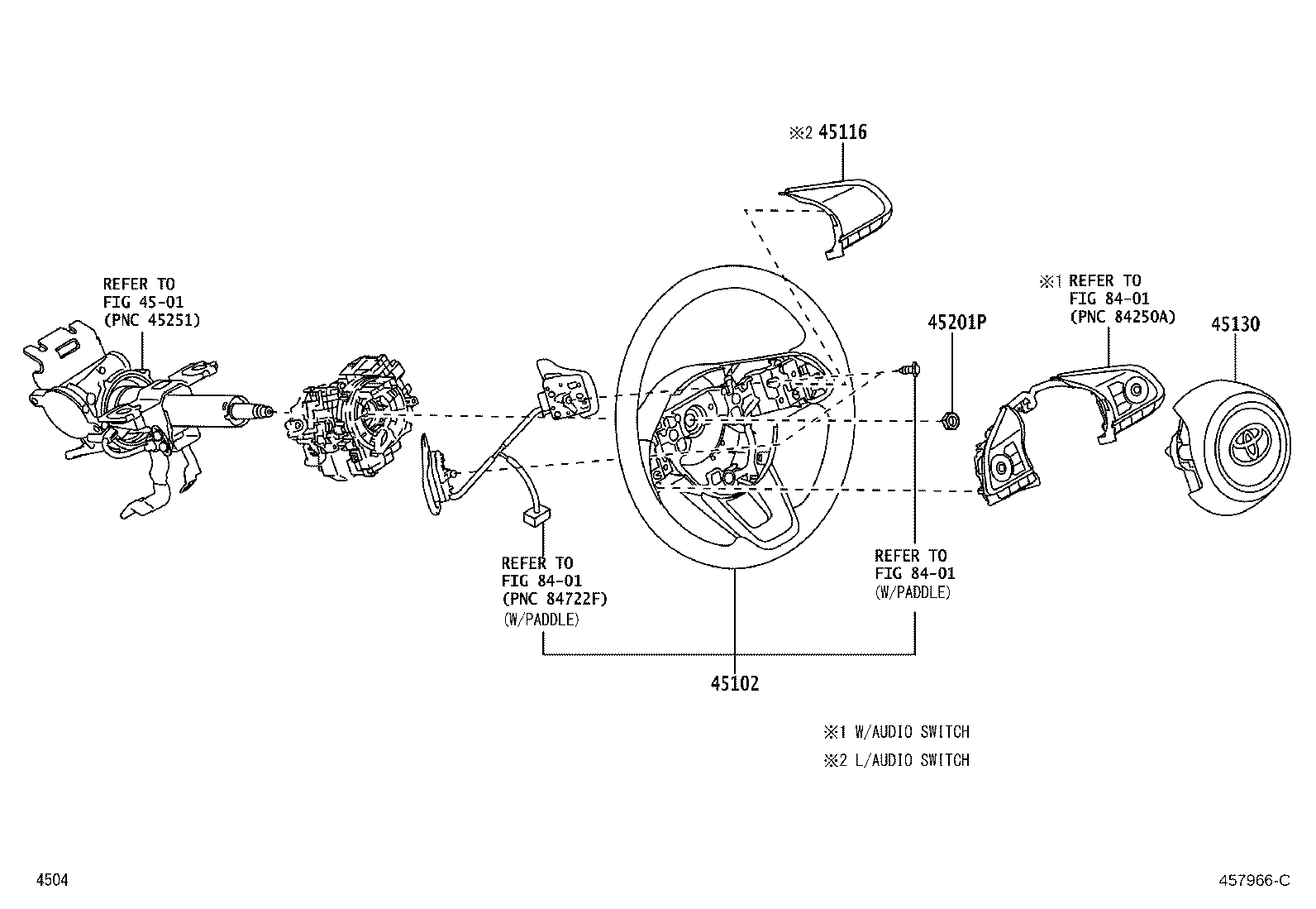 45107-BZ220 WIRE SUB-ASSY, HORN BUTTON product image