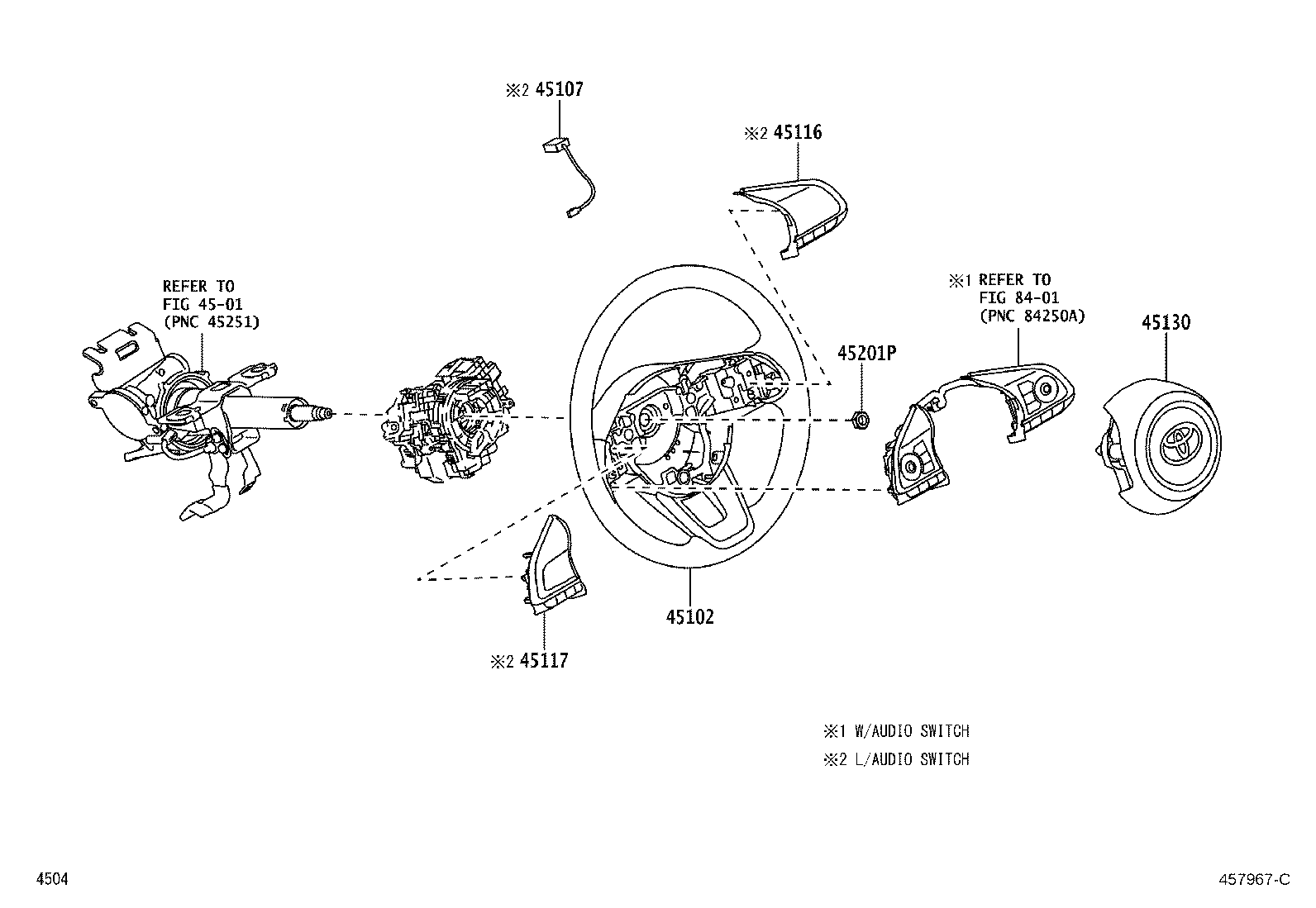 45107-BZ220 WIRE SUB-ASSY, HORN BUTTON product image