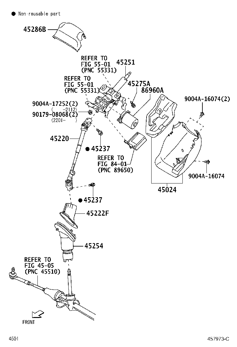 Toyota 45287-BZ280-C0 COVER, STEERING COLUMN, LWR