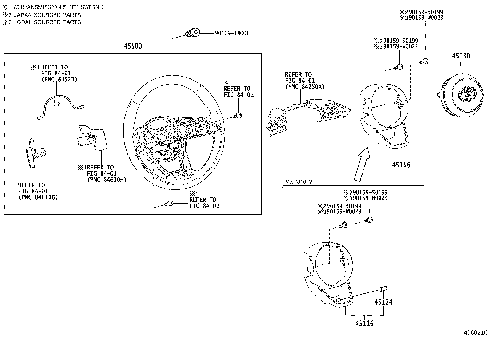45116-K0030-C6 ORNAMENT, STEERING WHEEL, NO.1 product image