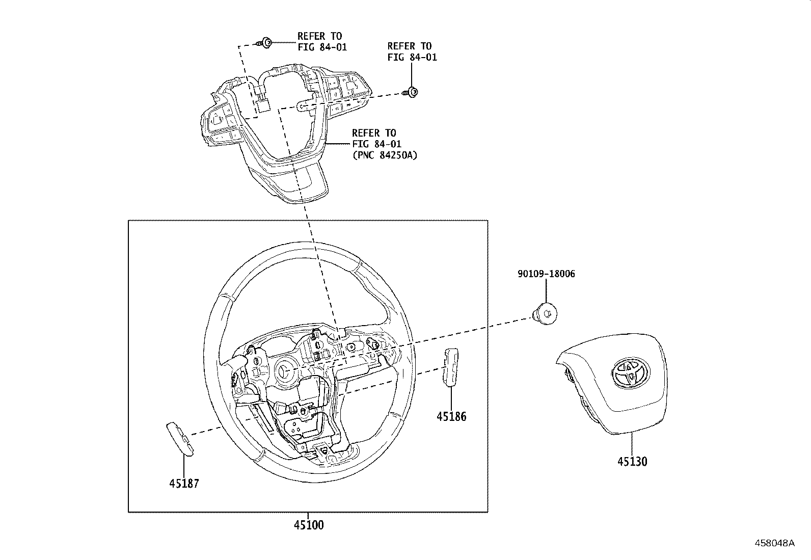 45187-0E080-C0 COVER, STEERING WHEEL, LOWER NO.3 product image