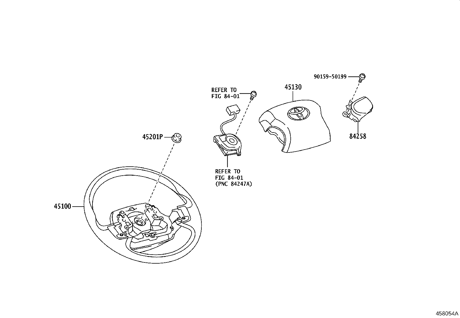 84258-37010 COVER, STEERING PAD, RH product image