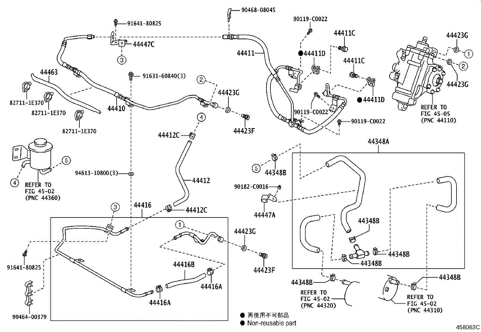 44447-0S010 BRACKET, HOSE SUPPORT, NO.1 product image