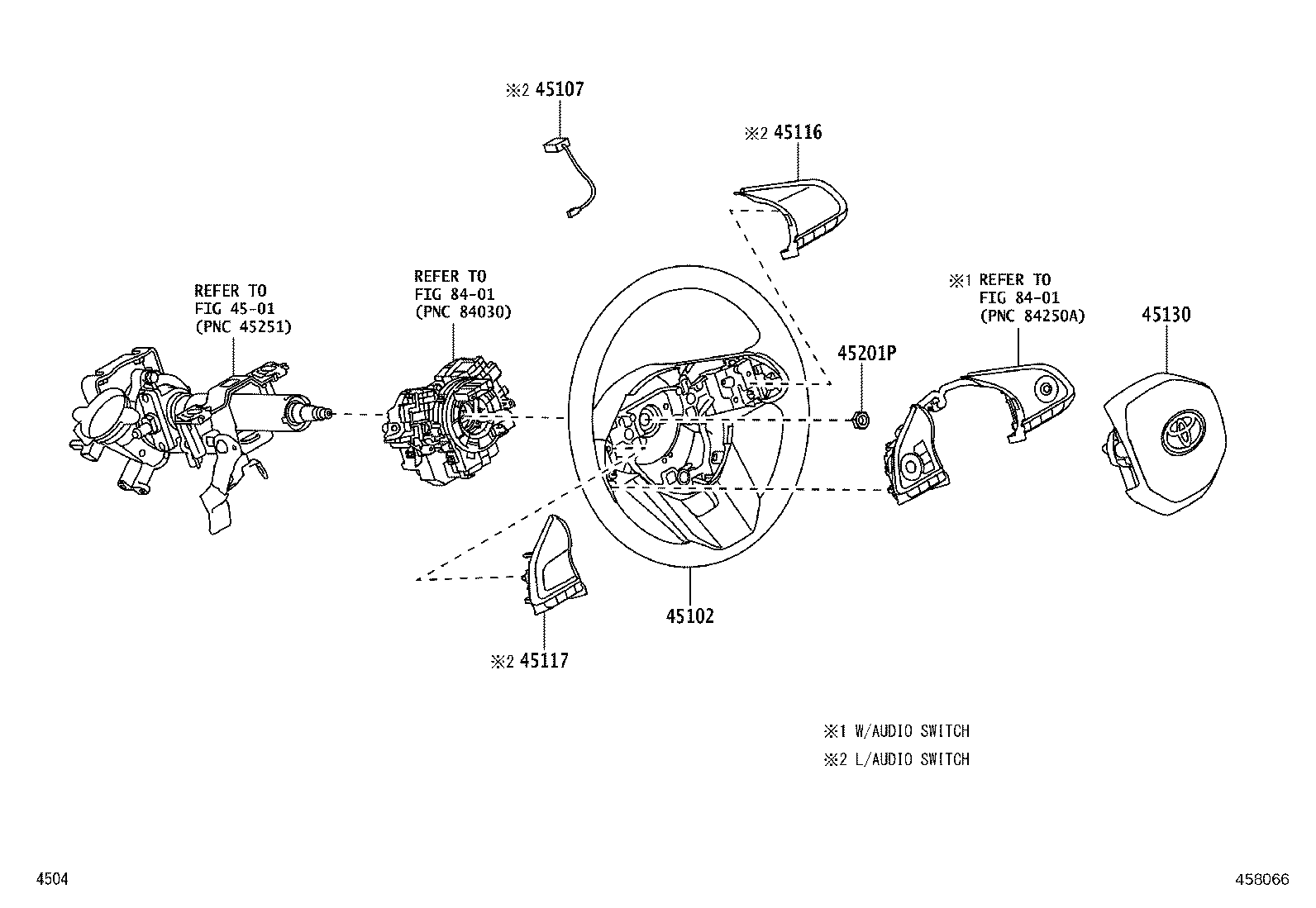 45102-BZA80-C3 WHEEL SUB-ASSY, STEERING product image