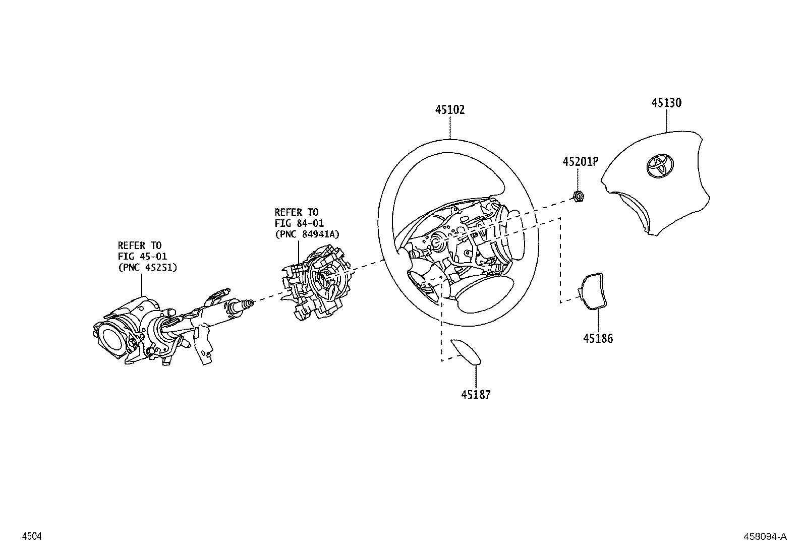 45187-BZ040-B0 COVER, STEERING WHEEL, LOWER NO.3 product image