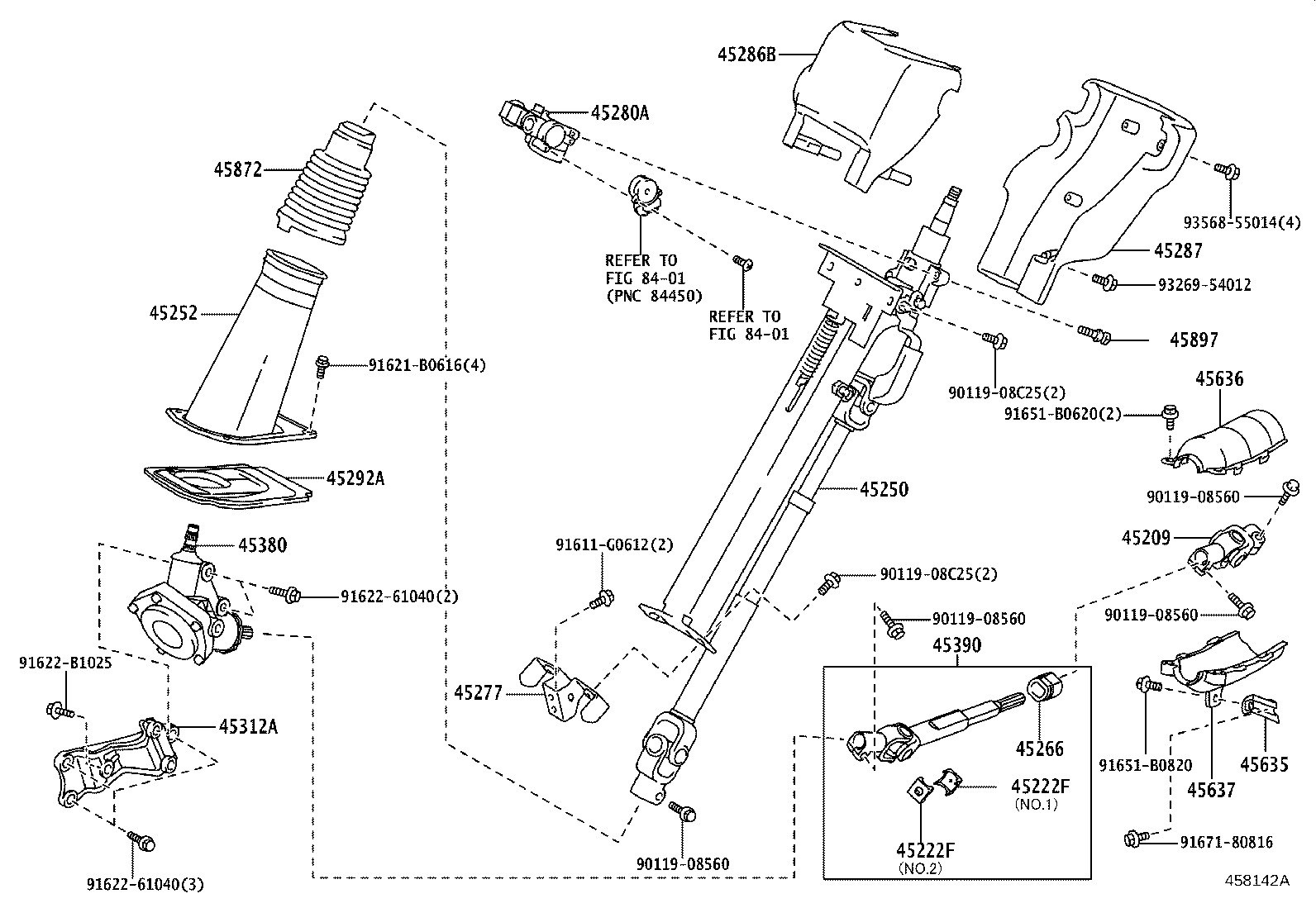 45280-37150 BRACKET ASSY, STEERING COLUMN, UPPER product image