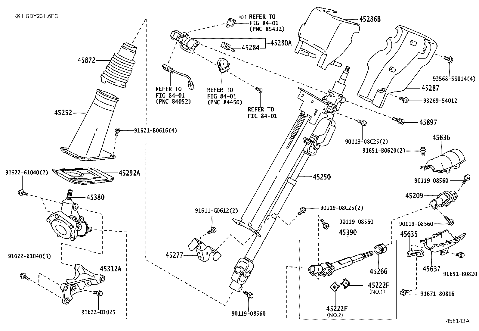 45280-37150 BRACKET ASSY, STEERING COLUMN, UPPER product image