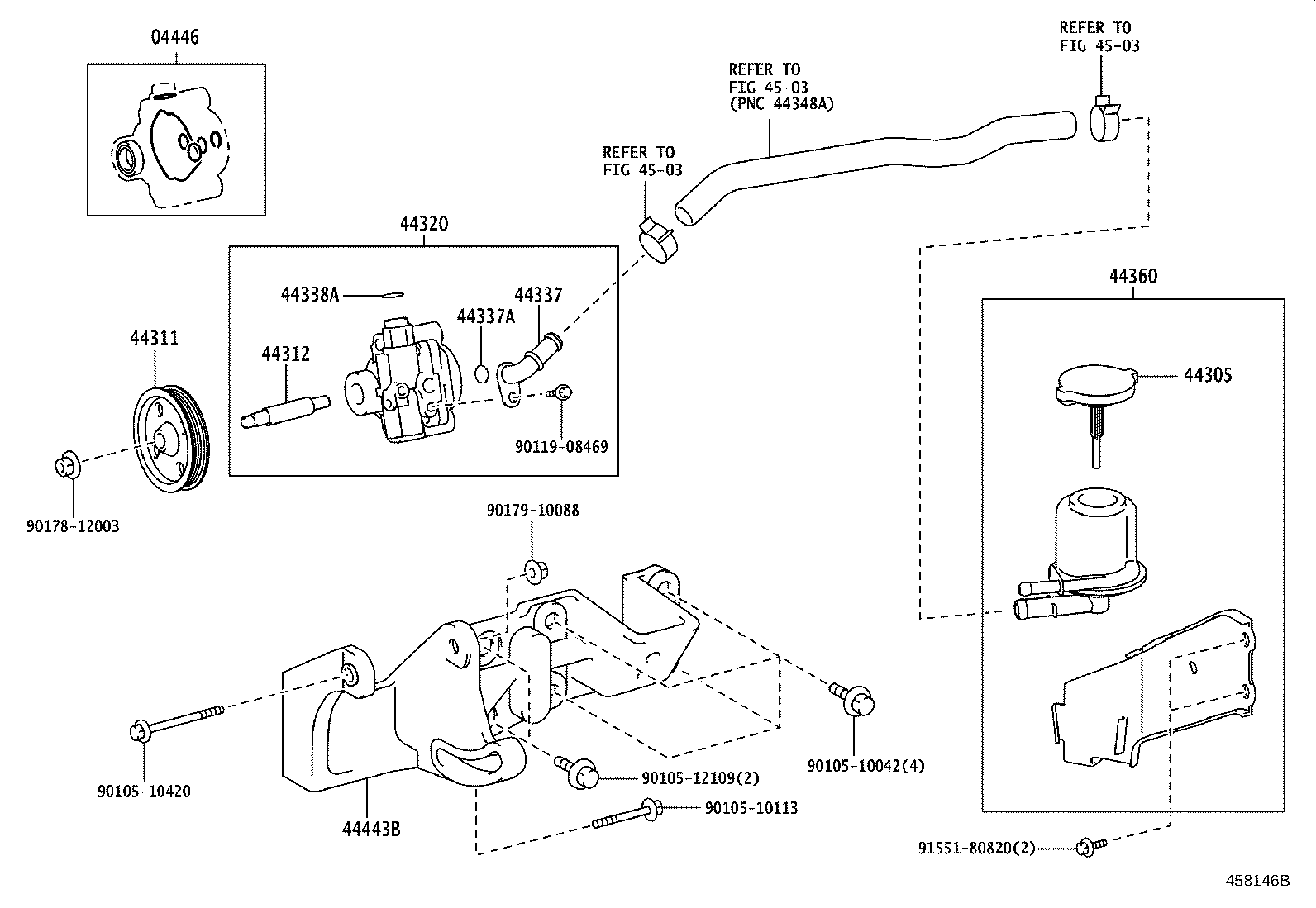 44360-25070 RESERVOIR ASSY, VANE PUMP OIL product image