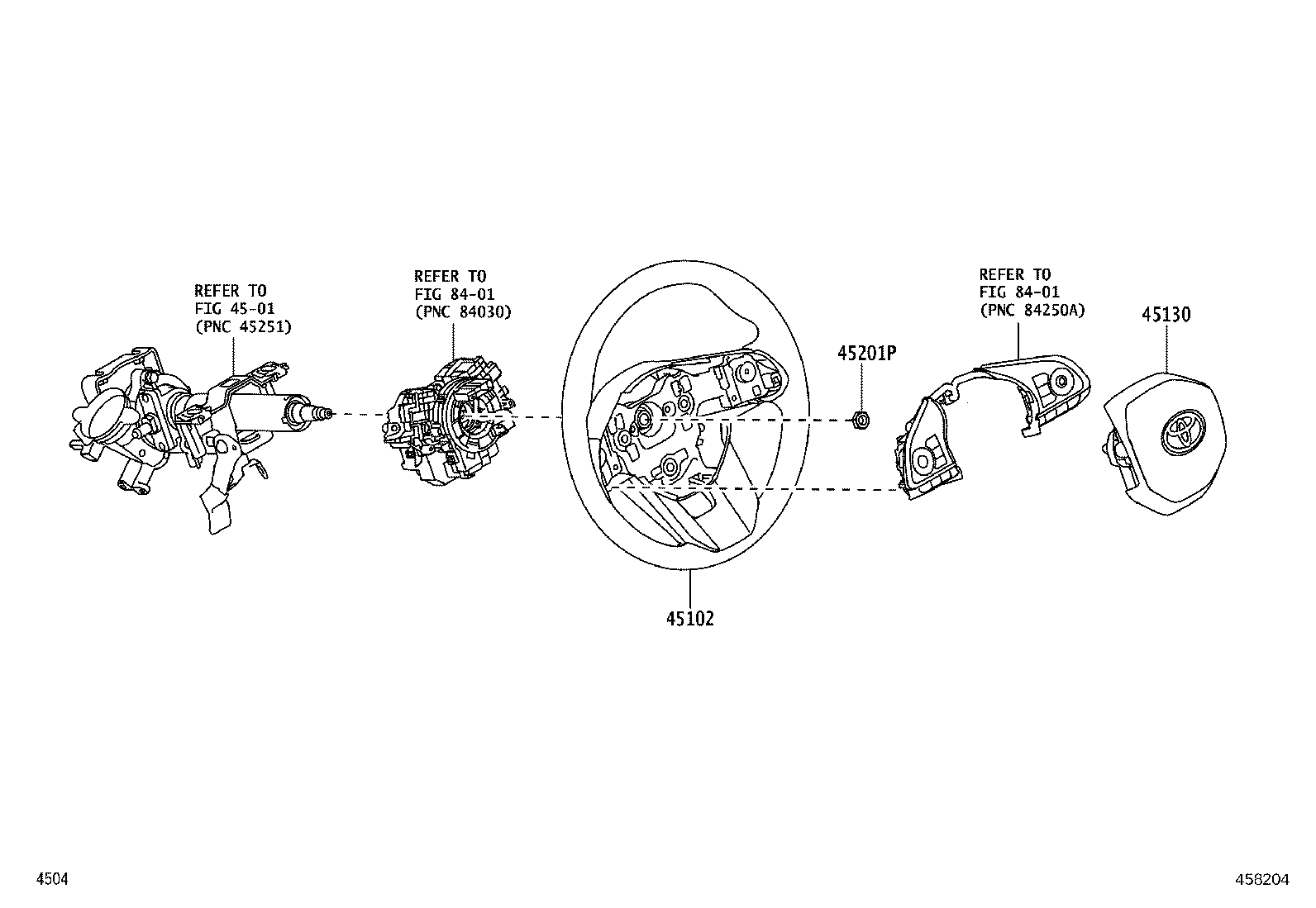 45102-BZB00-C0 WHEEL SUB-ASSY, STEERING product image