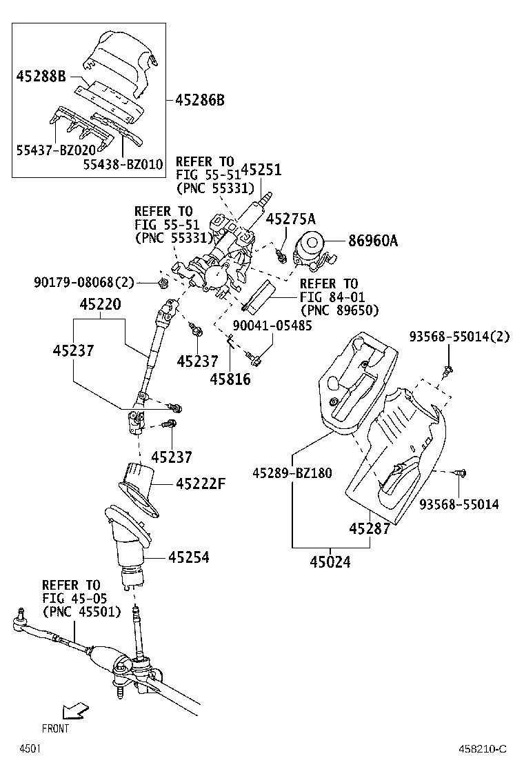 45287-BZ560-C0 COVER, STEERING COLUMN, LWR product image