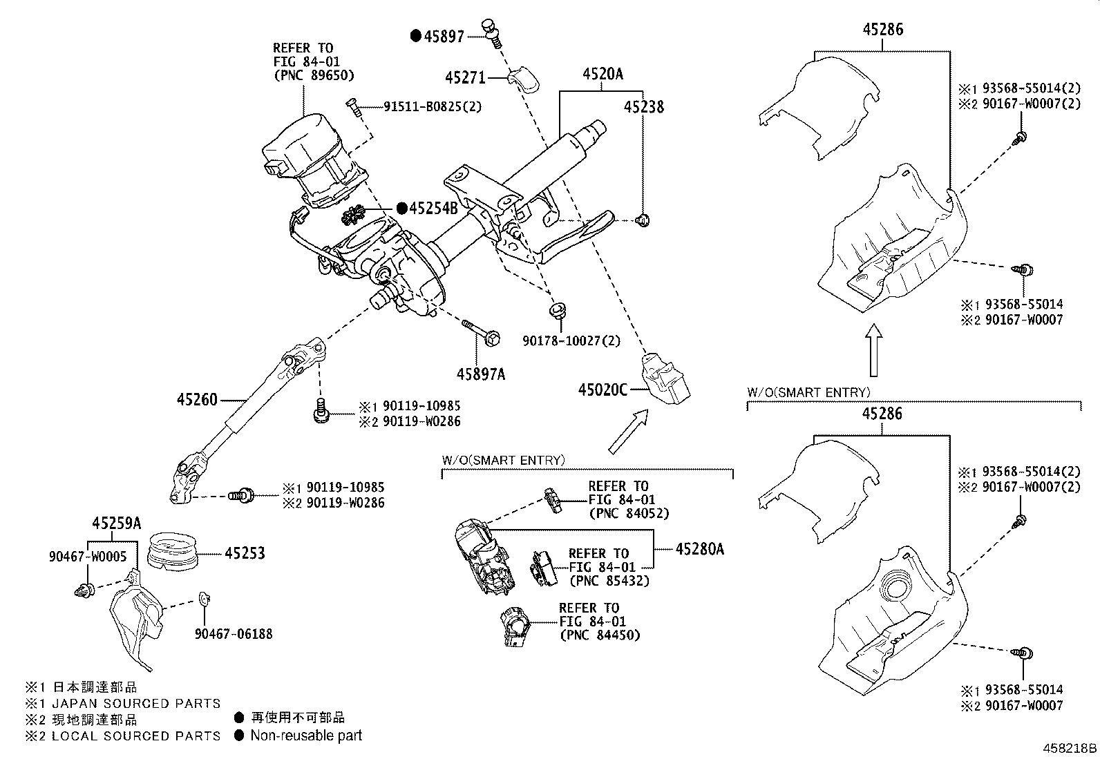 45280-02540 BRACKET ASSY, STEERING COLUMN, UPPER product image