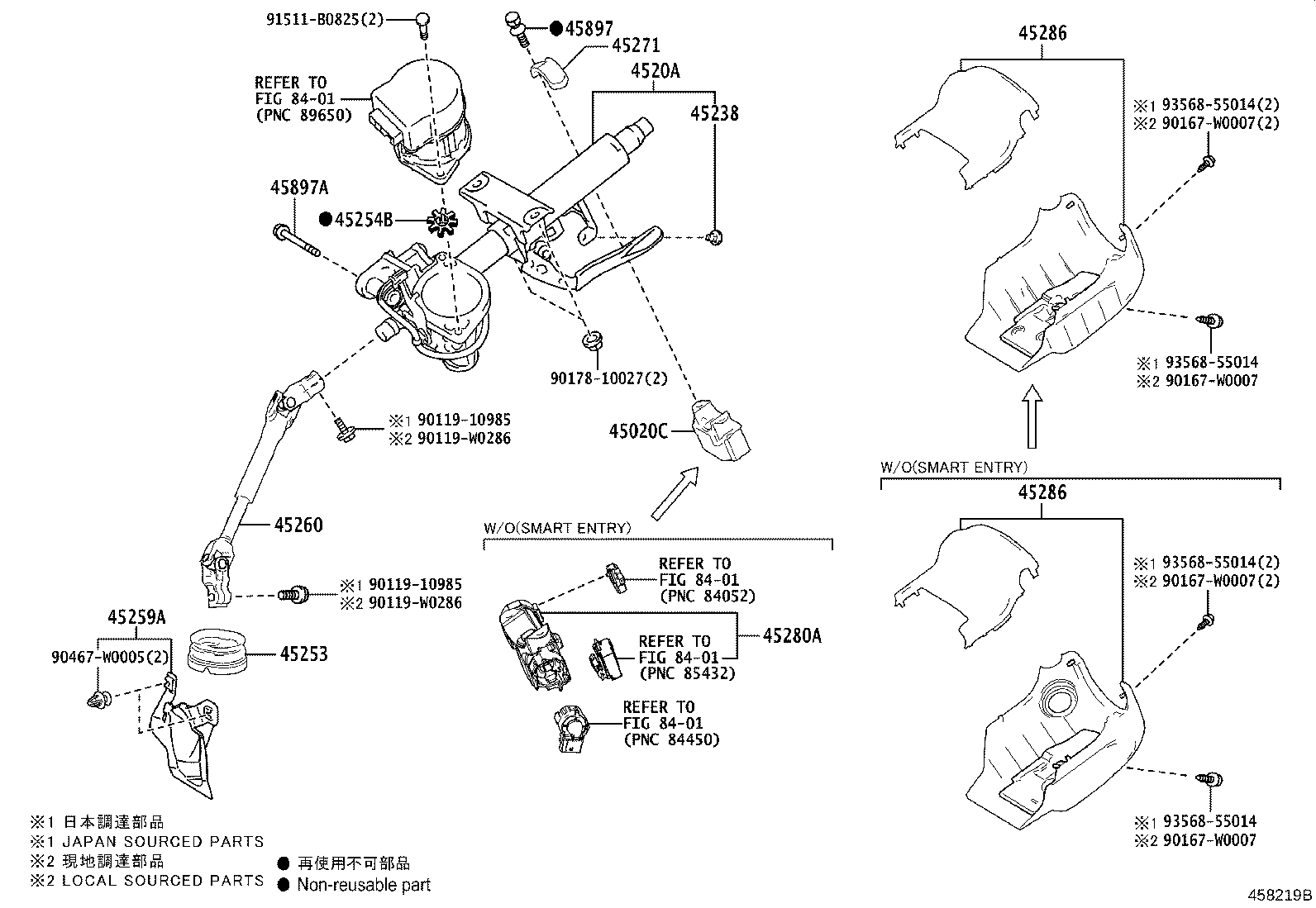 45280-02540 BRACKET ASSY, STEERING COLUMN, UPPER product image