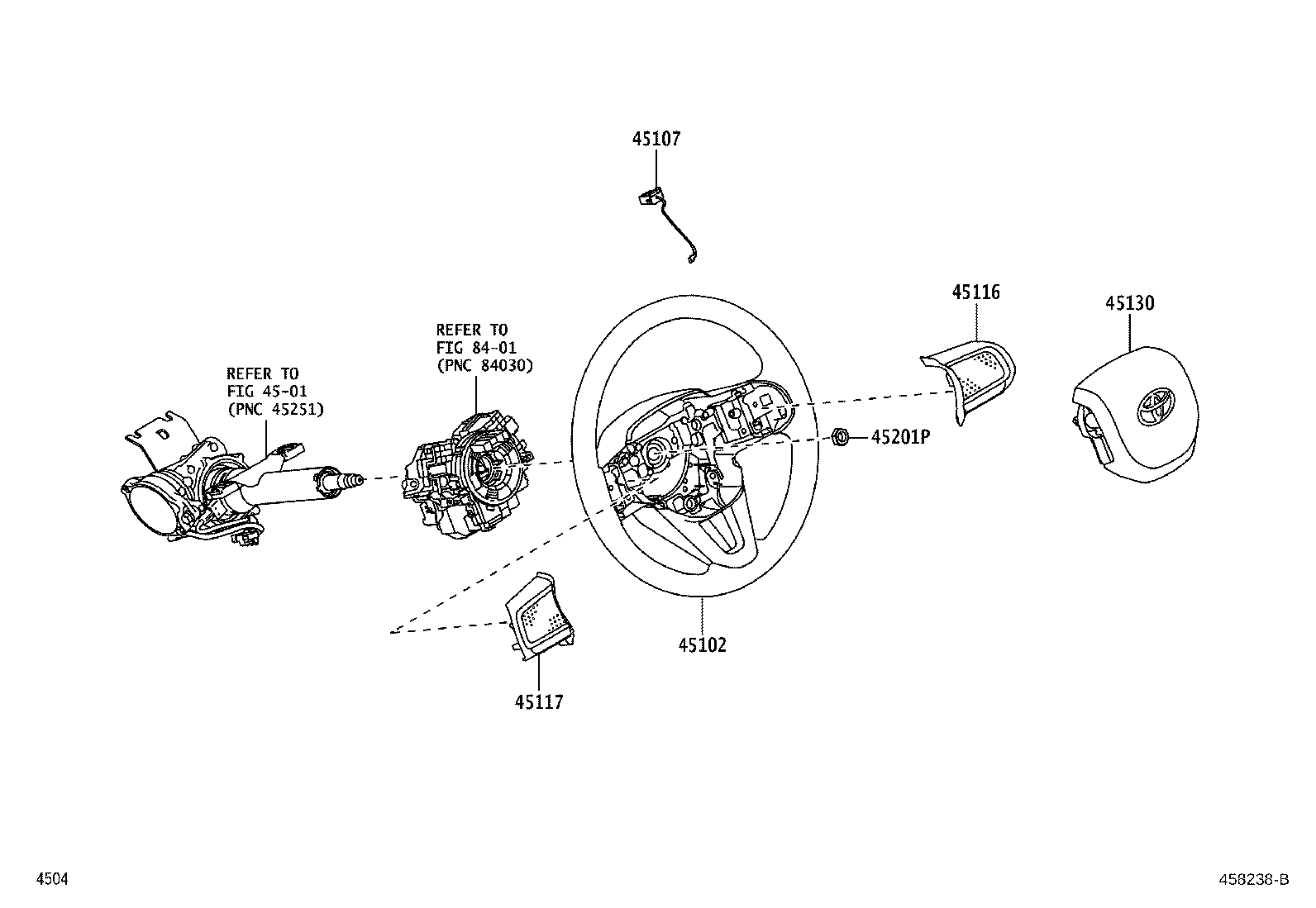 45107-B2080 WIRE SUB-ASSY, HORN BUTTON product image
