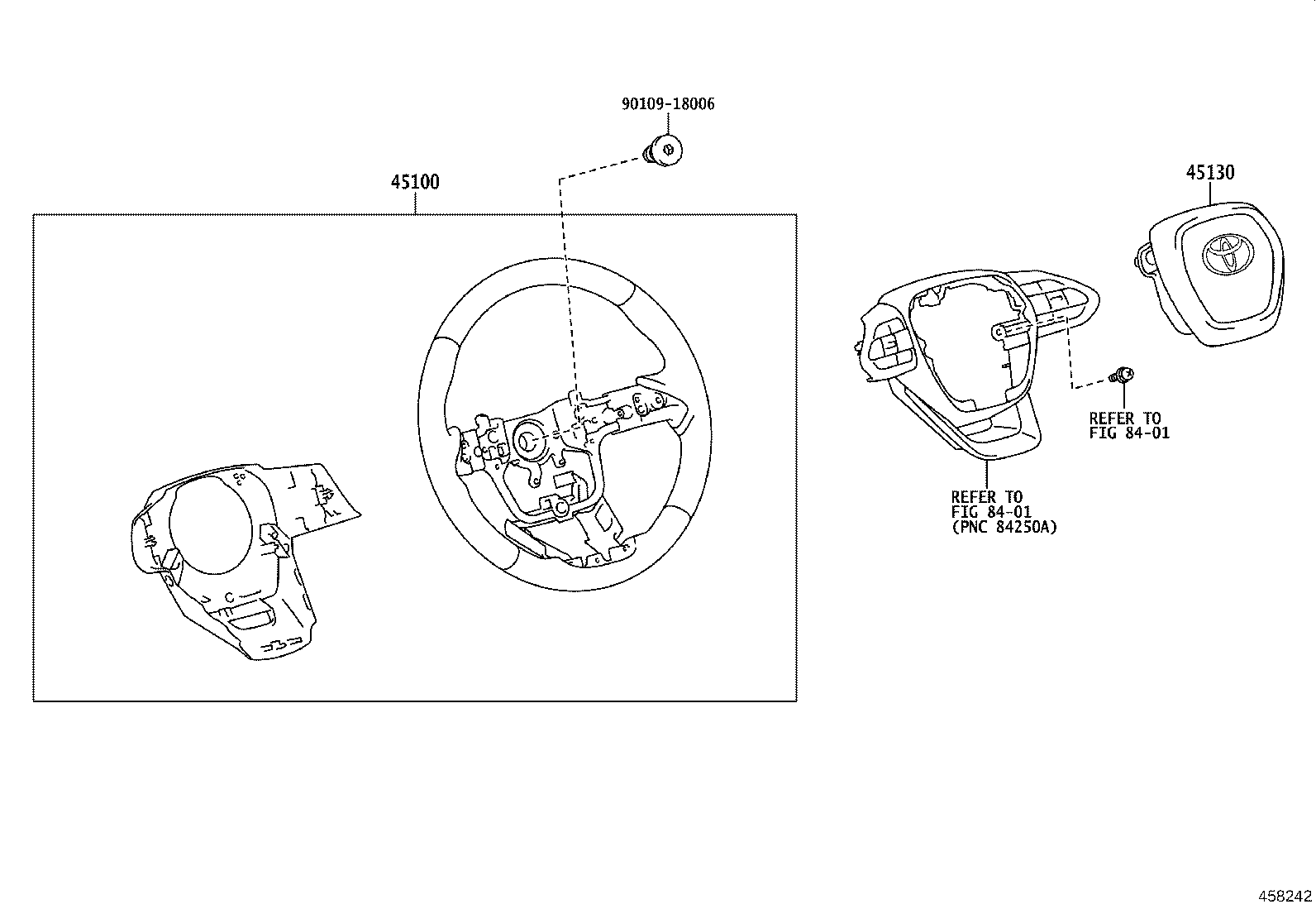 45100-28580-C1 WHEEL ASSY, STEERING product image