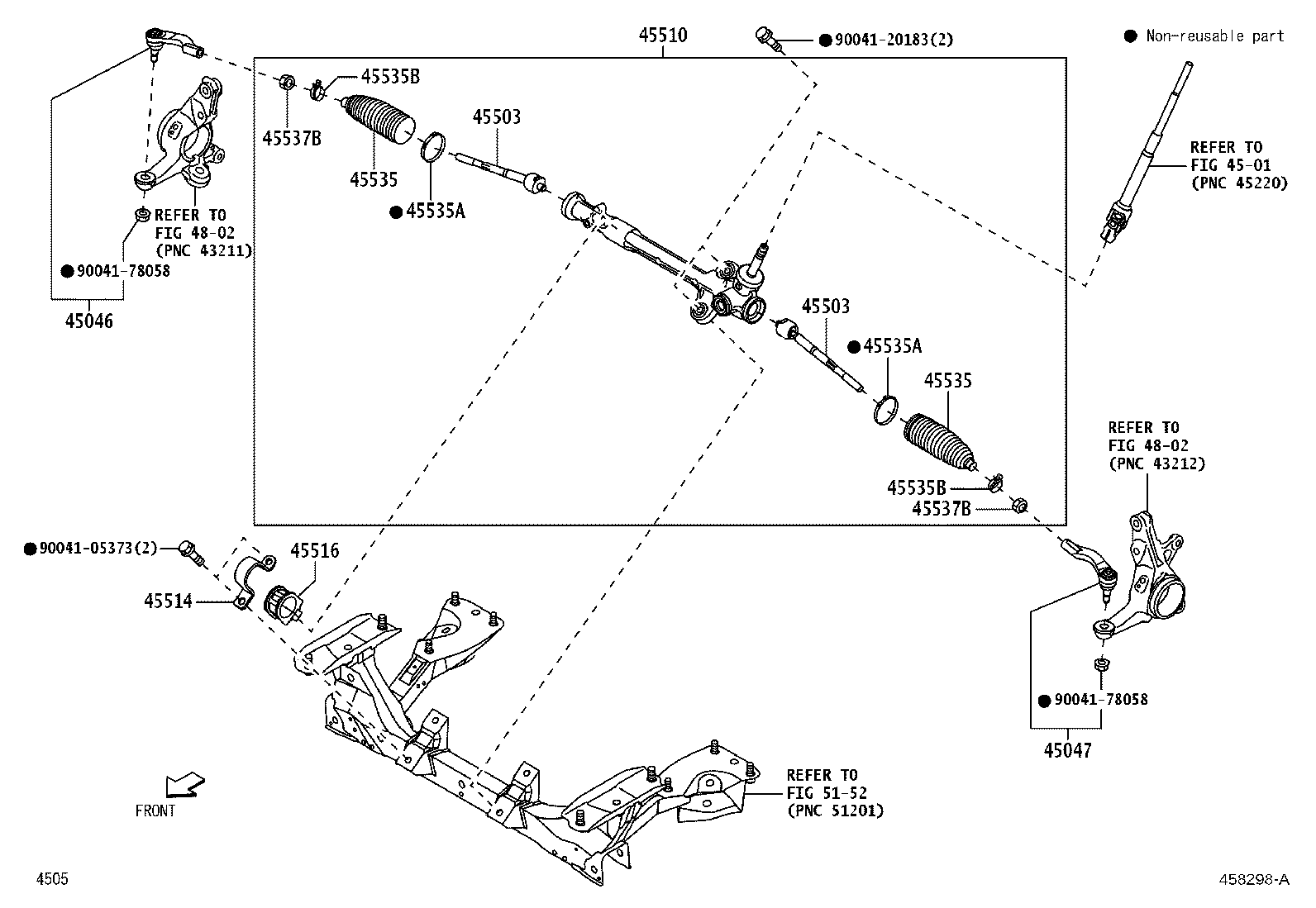 45503-BZ240 END SUB-ASSY, STEERING RACK product image