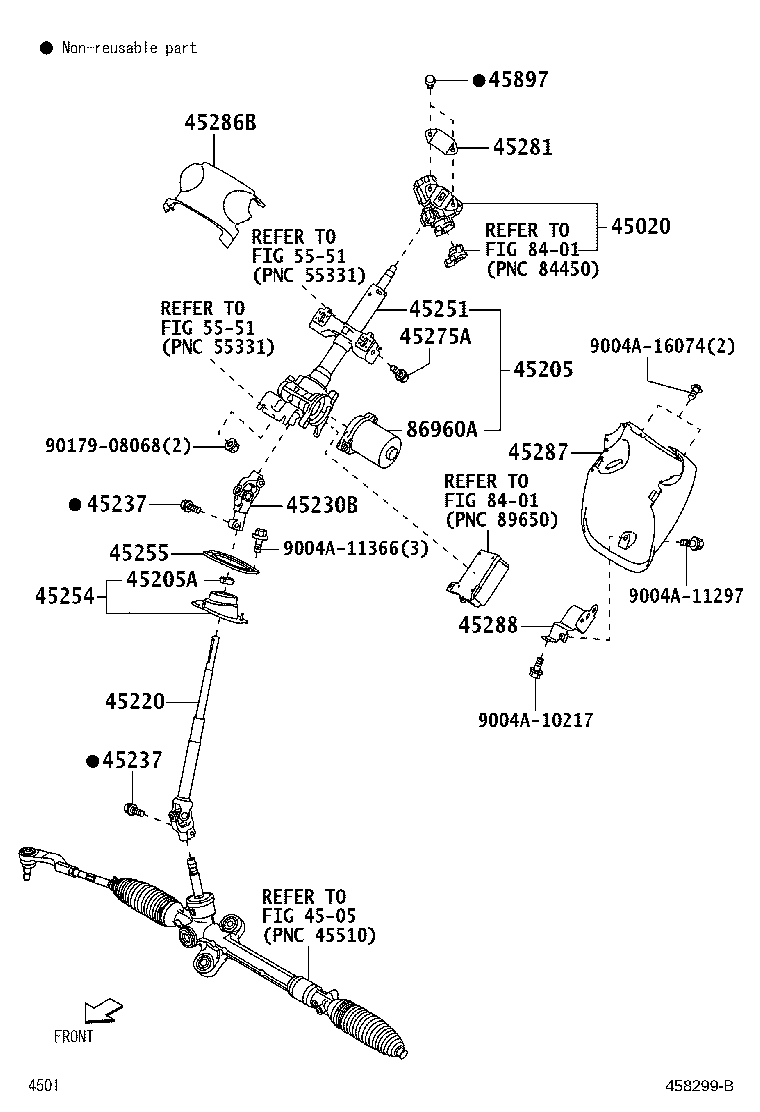 45205-BZ210 TUBE SUB-ASSY, STEERING COLUMN product image