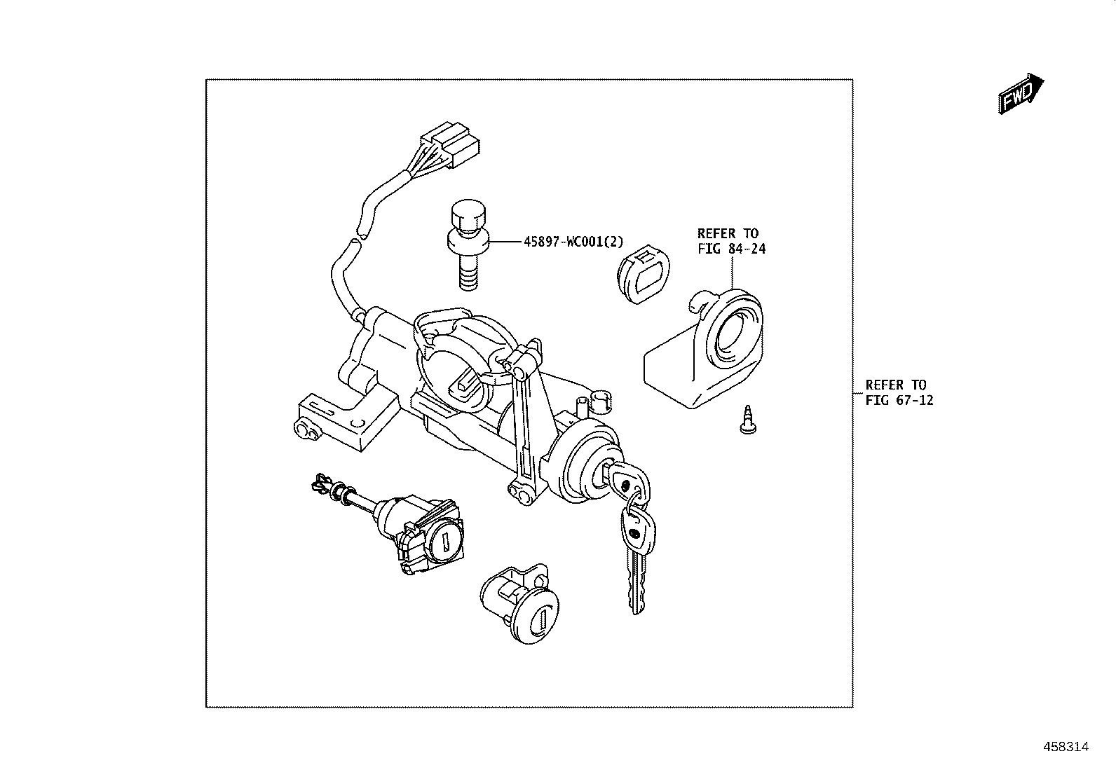45255-WC010 PROTECTOR, STEERING COLUMN, NO.1 product image