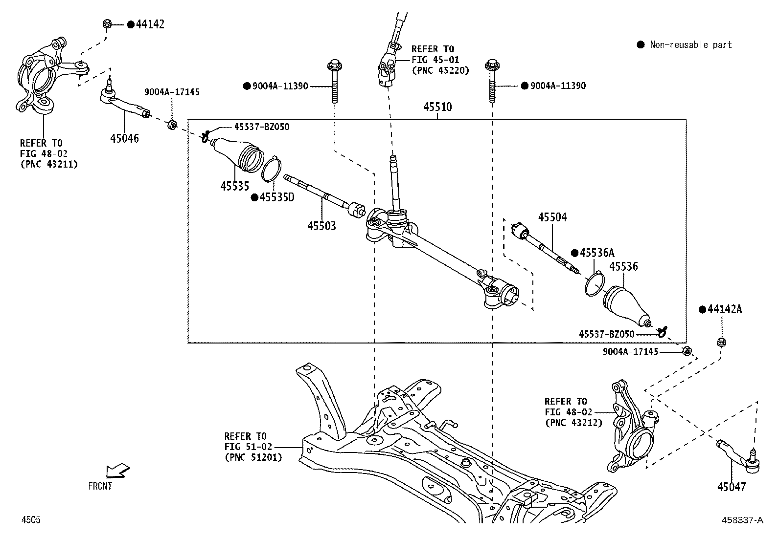 45510-BZ600 GEAR ASSY, STEERING product image