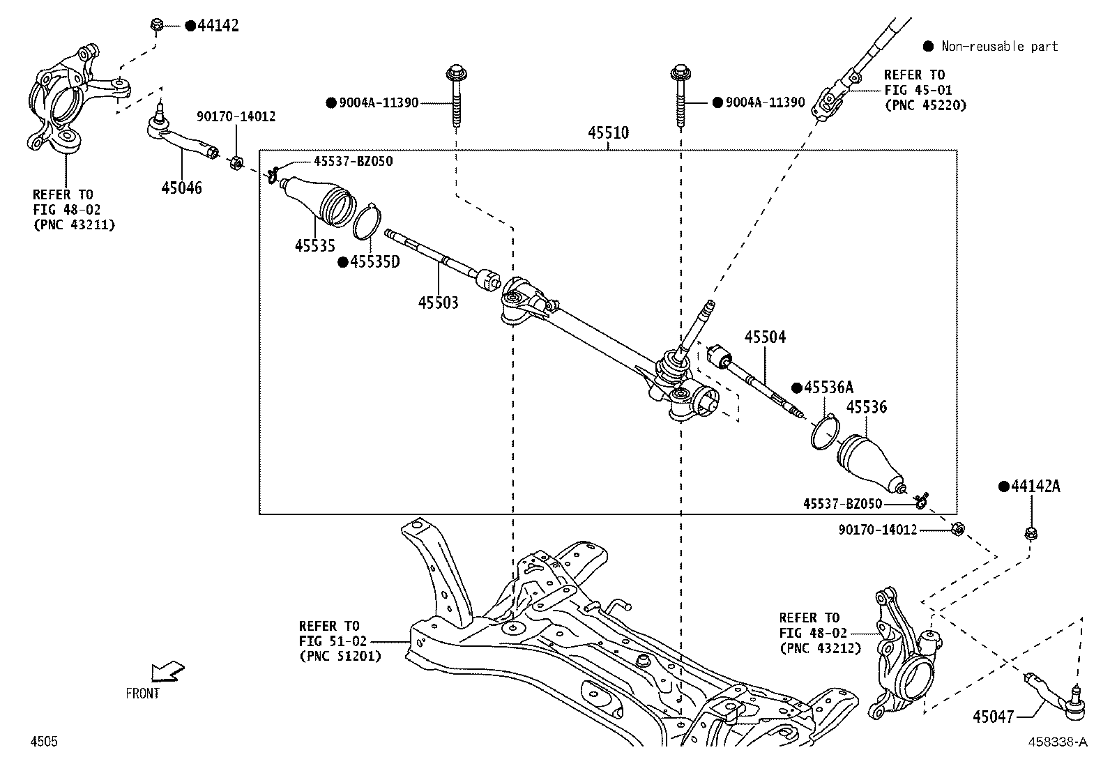 45510-BZ600 GEAR ASSY, STEERING product image