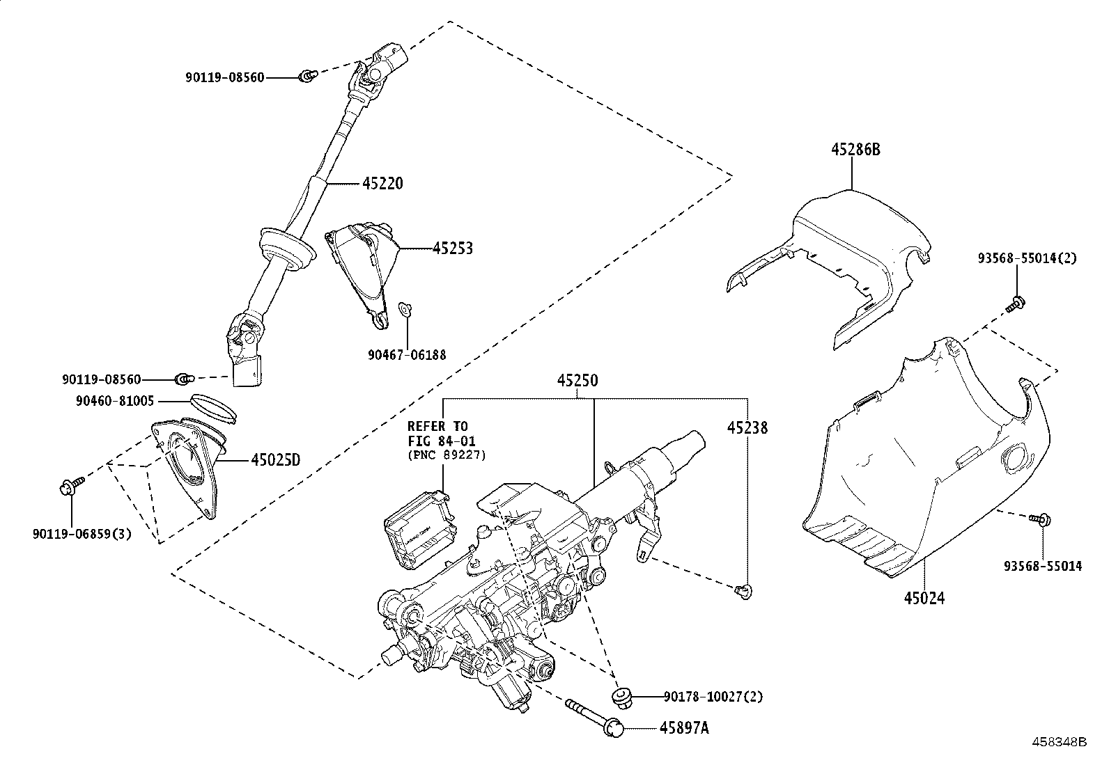 45250-60D90 COLUMN ASSY, STEERING product image