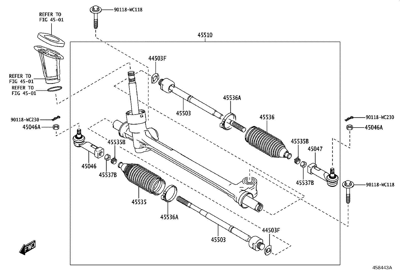 45046-WC007 END SUB-ASSY, TIE ROD, RH product image