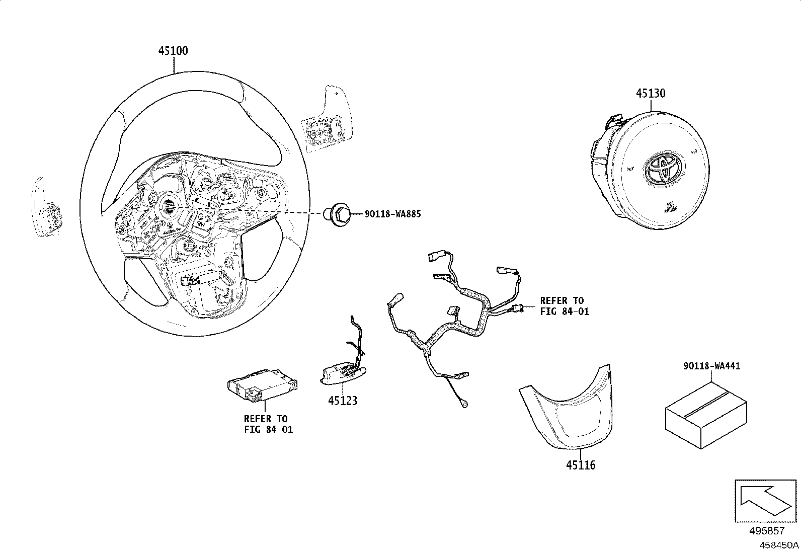 45186-WAA02 ORNAMENT, STEERING WHEEL, NO.1 product image