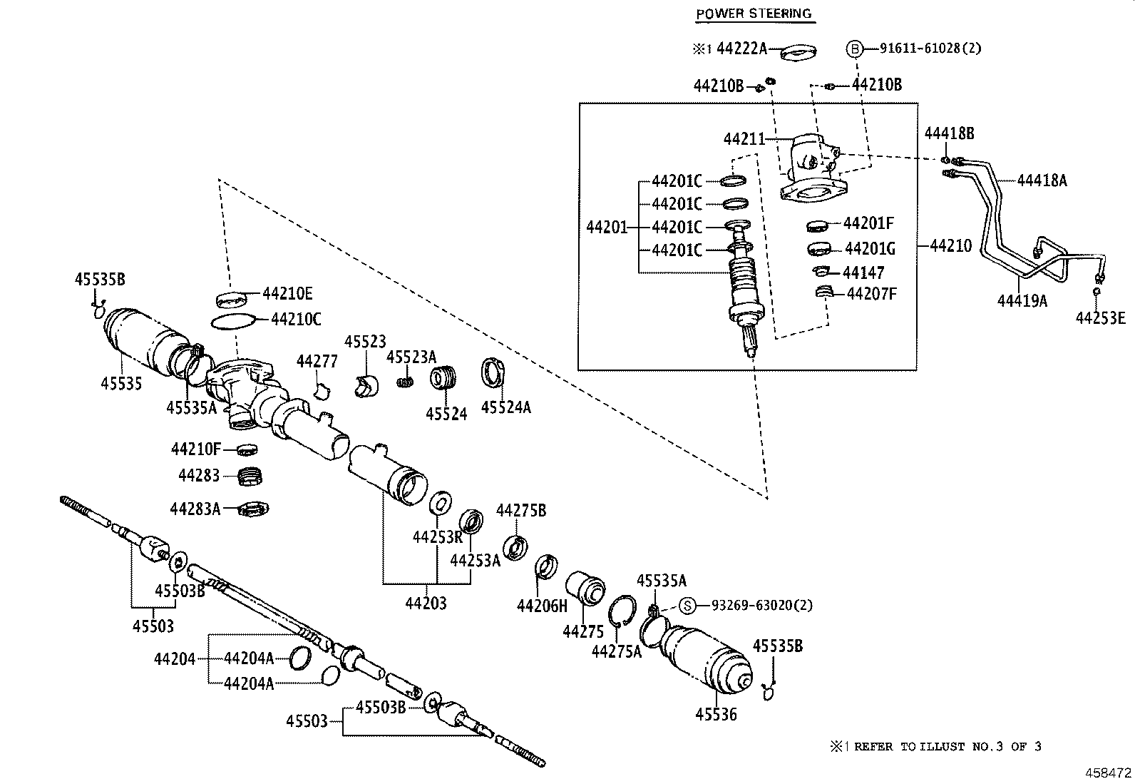 44203-20111 HOUSING SUB-ASSY, POWER STEERING RACK product image