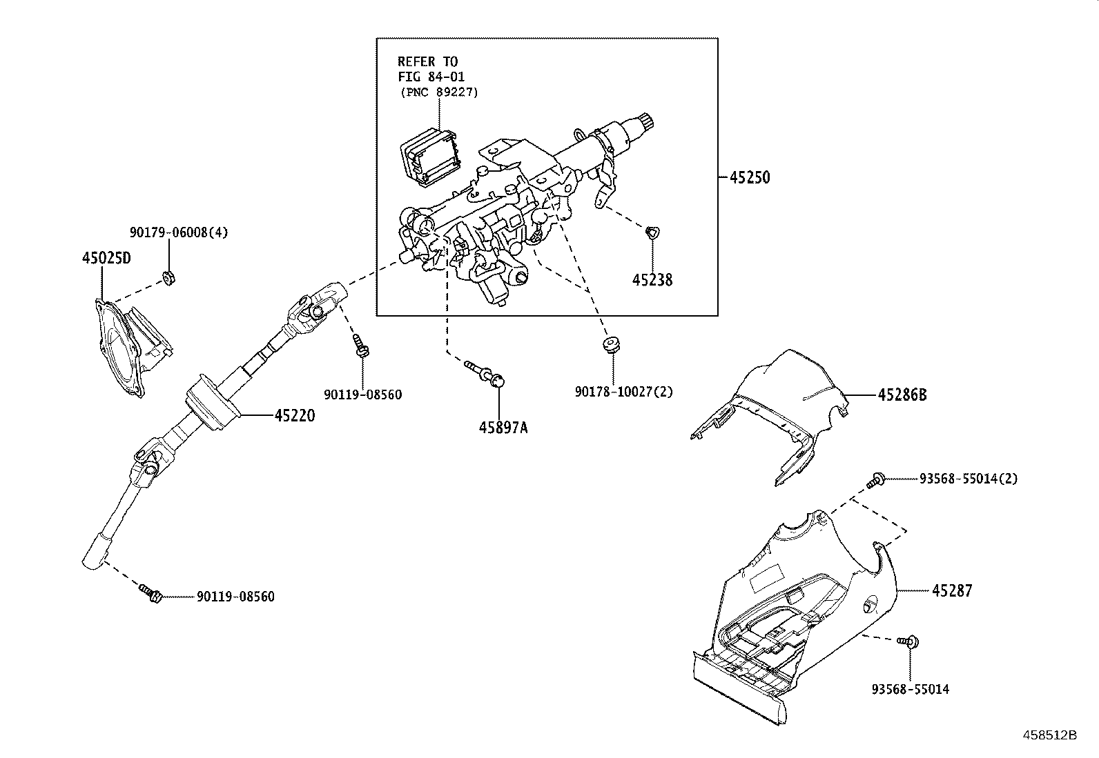 Toyota 45024-46100-C0 COVER, STEERING COLUMN, LWR