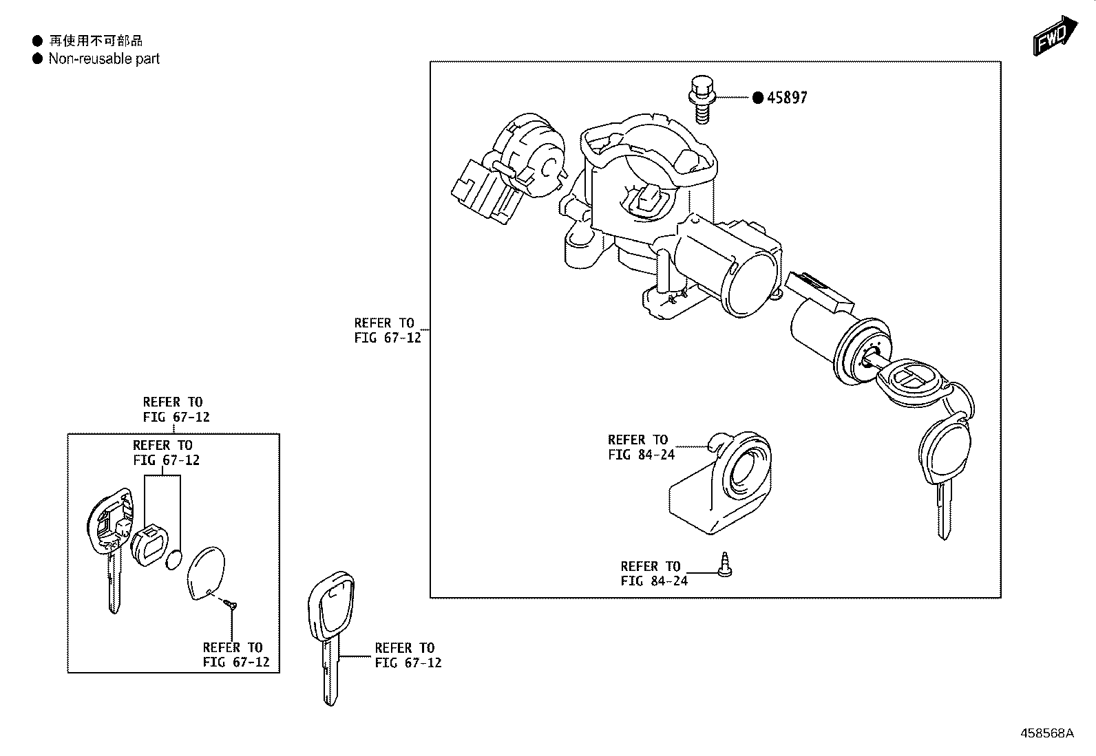 45025-WC002 COVER SUB-ASSY, STEERING COLUMN HOLE, NO.1 product image