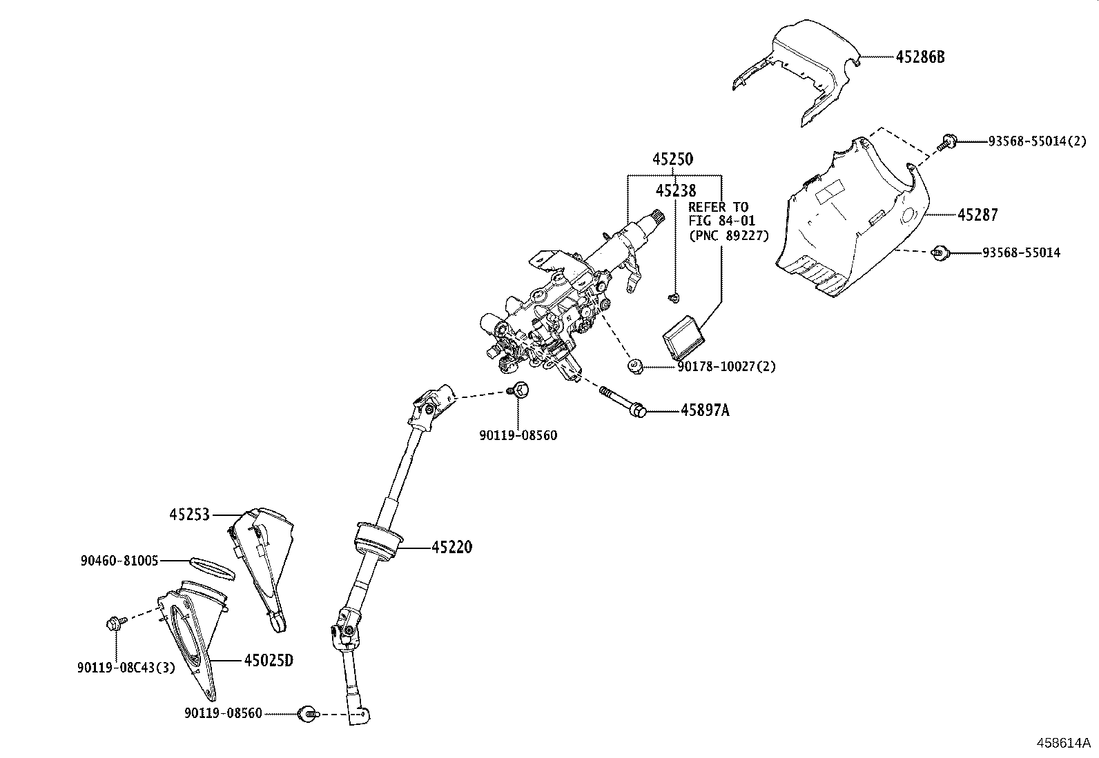 45250-V2020 COLUMN ASSY, STEERING product image