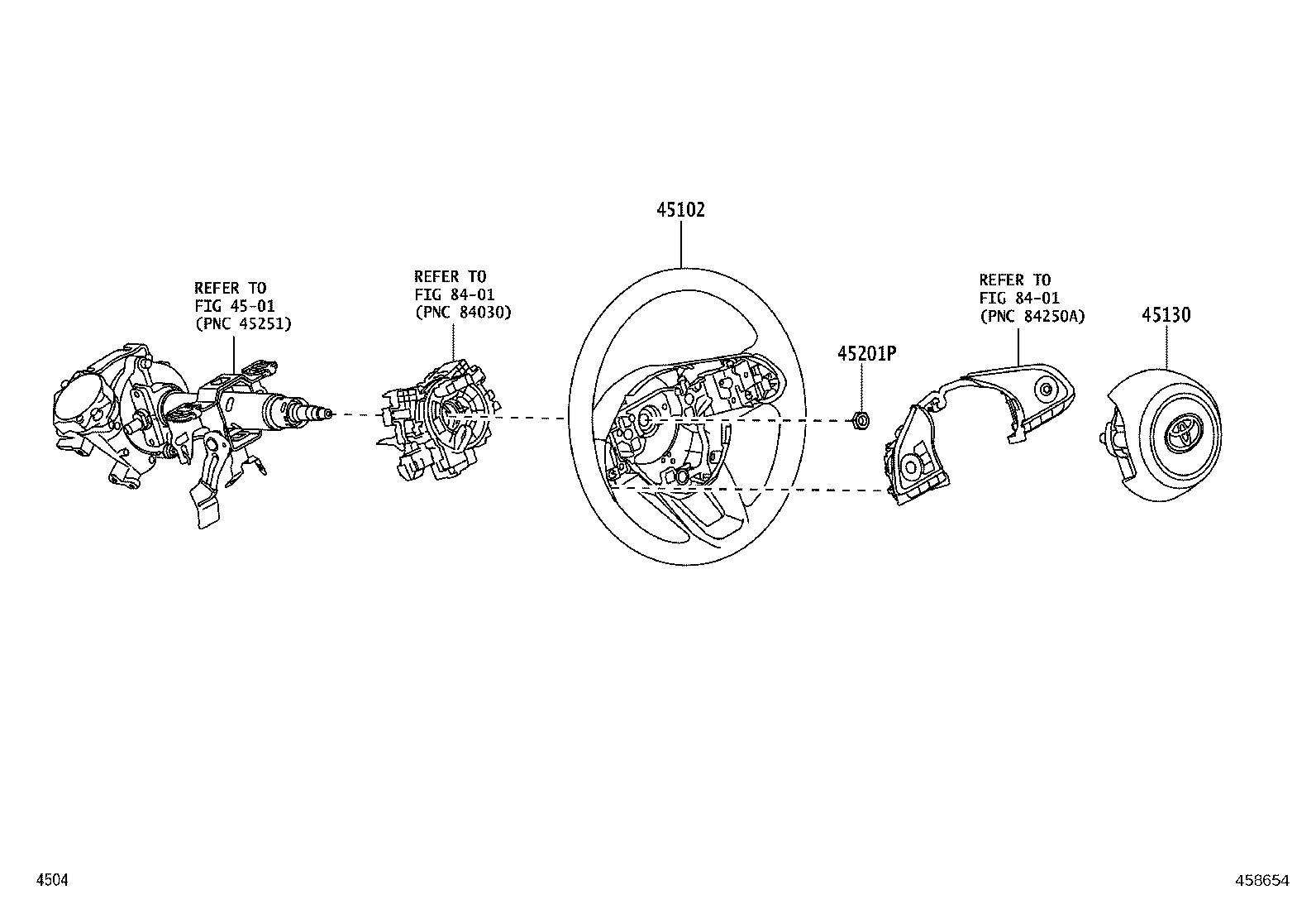 45102-BZB71-C1 WHEEL SUB-ASSY, STEERING product image