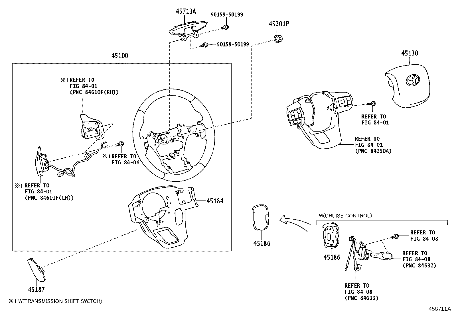 45184-0K220 COVER, STEERING WHEEL BOSS, LOWER product image