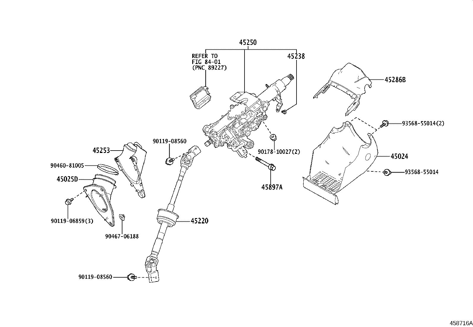45220-0W040 SHAFT ASSY, STEERING INTERMEDIATE product image