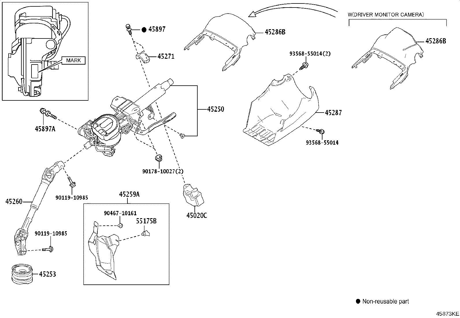 45250-52F20 COLUMN ASSY, STEERING product image