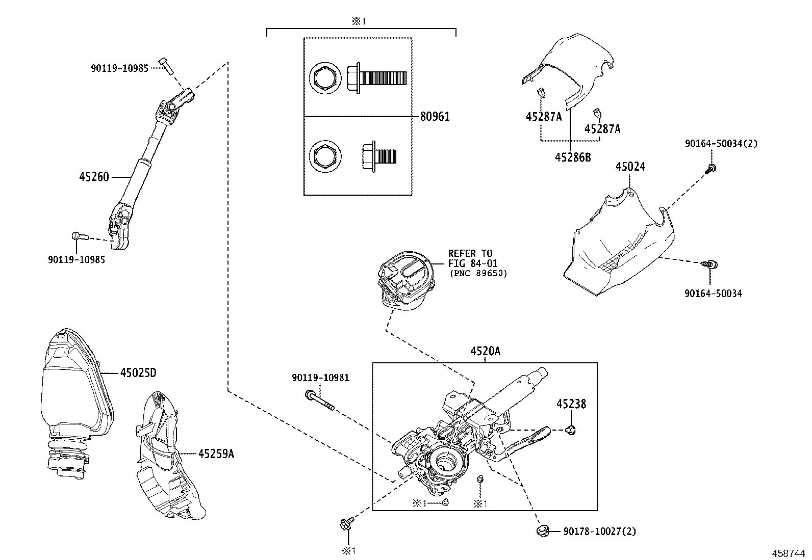 4520A-16030 COLUMN SUB-ASSY, ELECTRIC POWER STEERING product image
