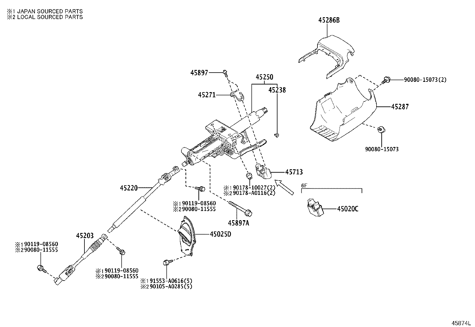 45220-04030 SHAFT ASSY, STEERING INTERMEDIATE product image