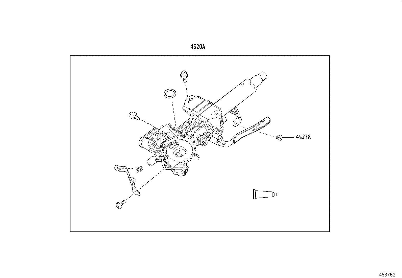 45260-52330 SHAFT ASSY, STEERING INTERMEDIATE, NO.2 product image