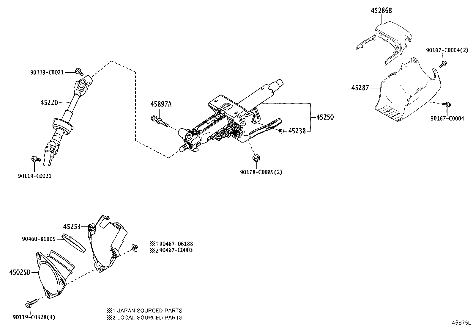 45220-06330 SHAFT ASSY, STEERING INTERMEDIATE product image