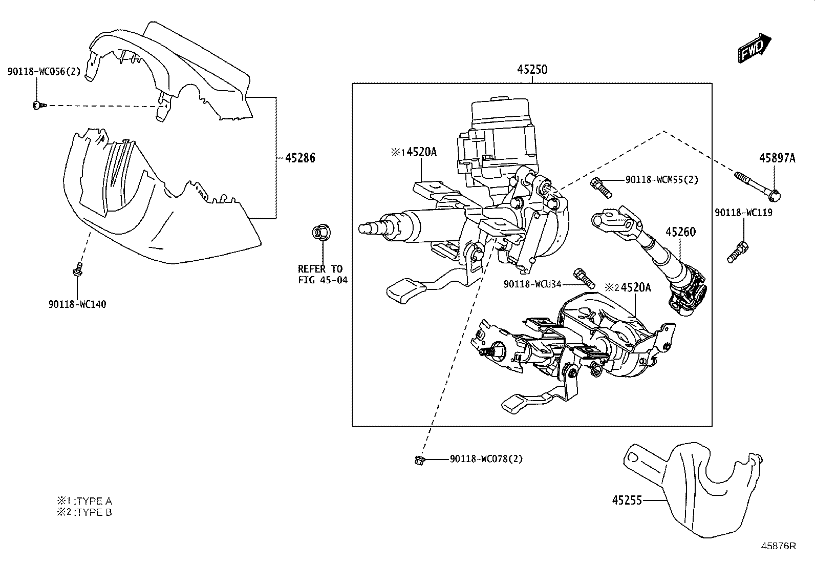 45260-WC009 SHAFT ASSY, STEERING INTERMEDIATE, NO.2 product image