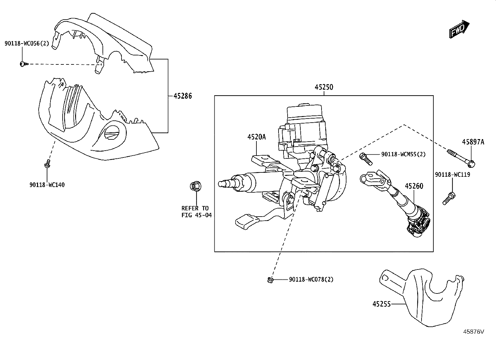 45260-WC010 SHAFT ASSY, STEERING INTERMEDIATE, NO.2 product image